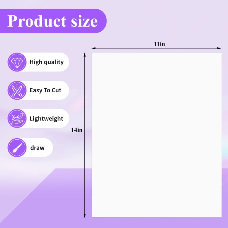 Joyberg 18Pack Poster Board  11in x 14in White Poster Boards  Posterboard  Poster Board Paper for Crafts  DIY  Drawing - Image 2